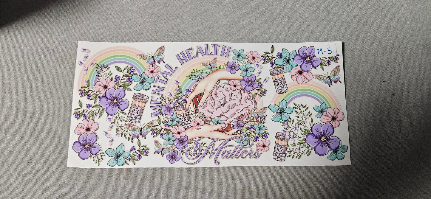M-5 Mental Health Matters UVDTF Wrap