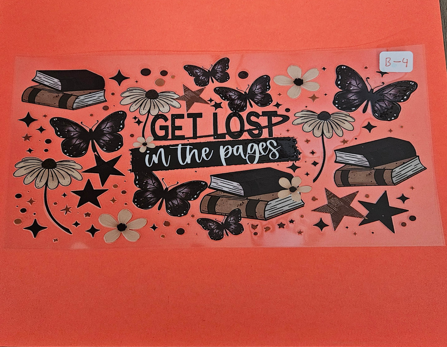 B-4 Get lost in the pages UVDTF Wrap