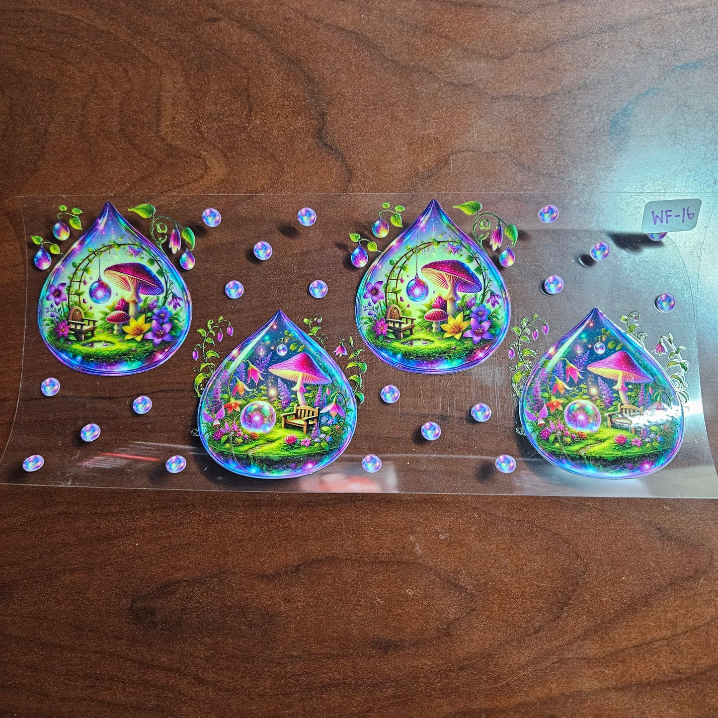 WF-16 Magical Mushroom Garden Raindrop UVDTF Wrap