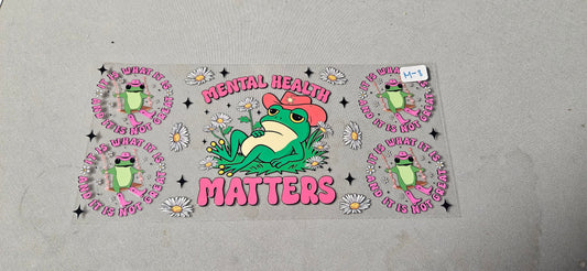 M-8 Mental Health Frog UVDTF Wrap