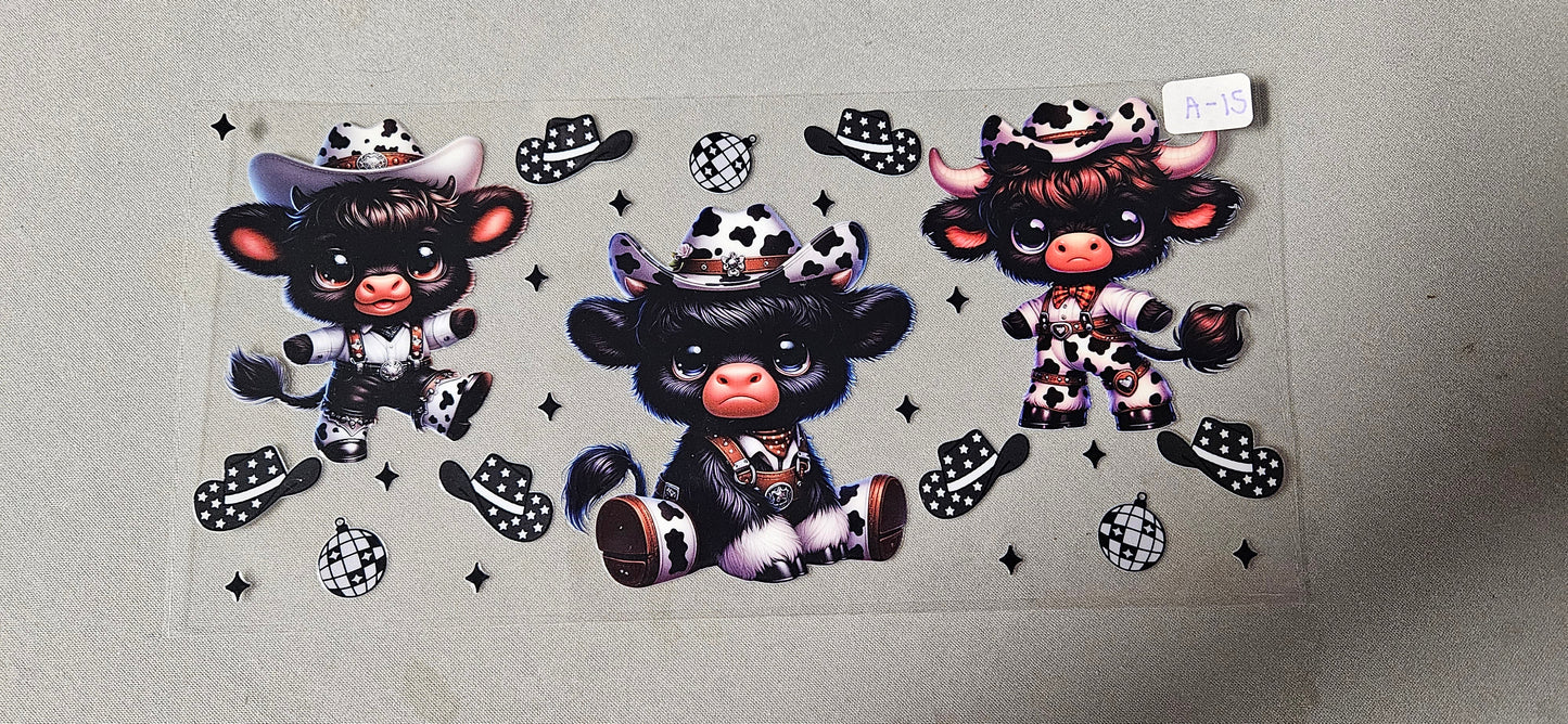 A-15 Highland Cow UVDTF Wraps