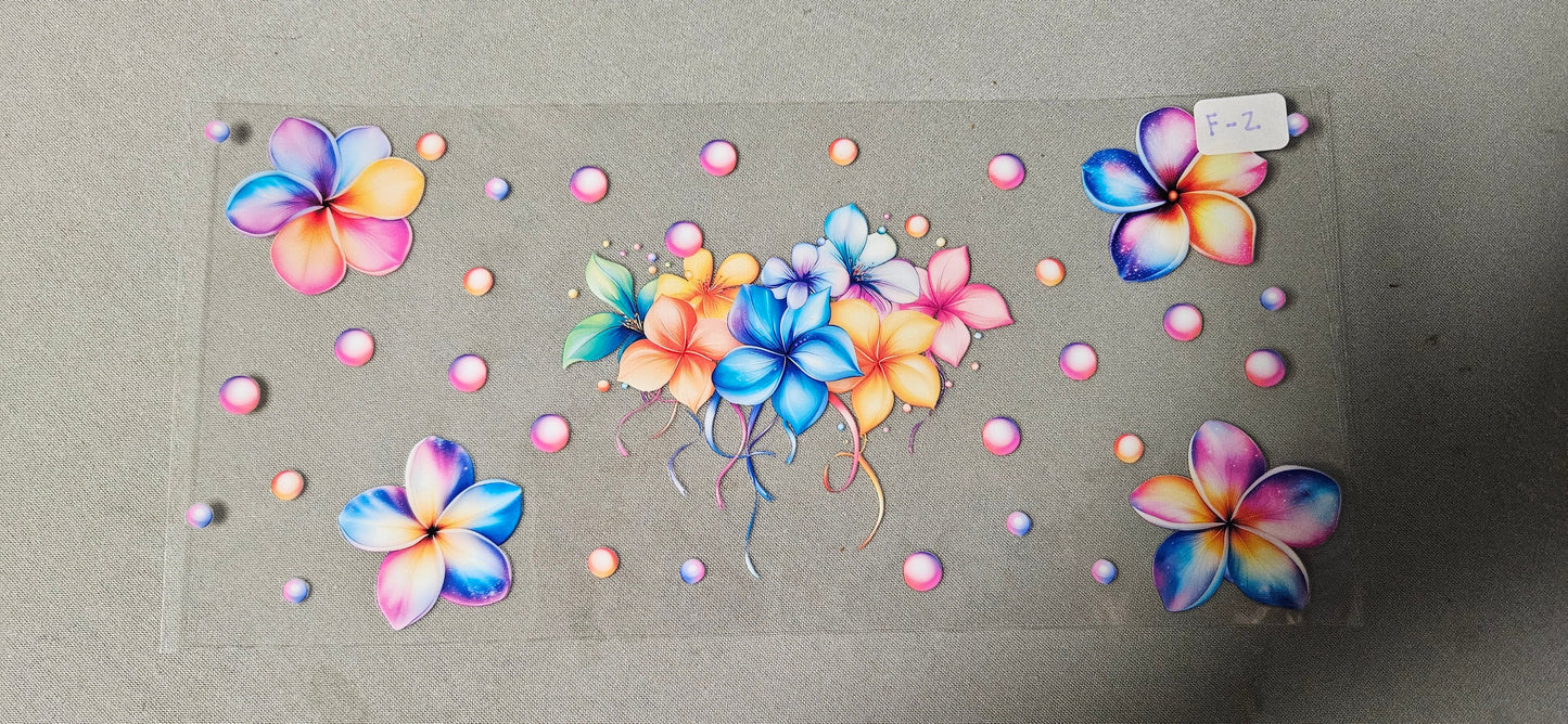 F-2 Colorful Flower 2 UVDTF Wrap
