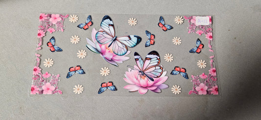 A-11 Butterfly and Flowers UVDTF Wraps