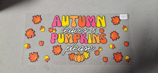 SH-7 Autumn and Pumpkins UVDTF Wrap