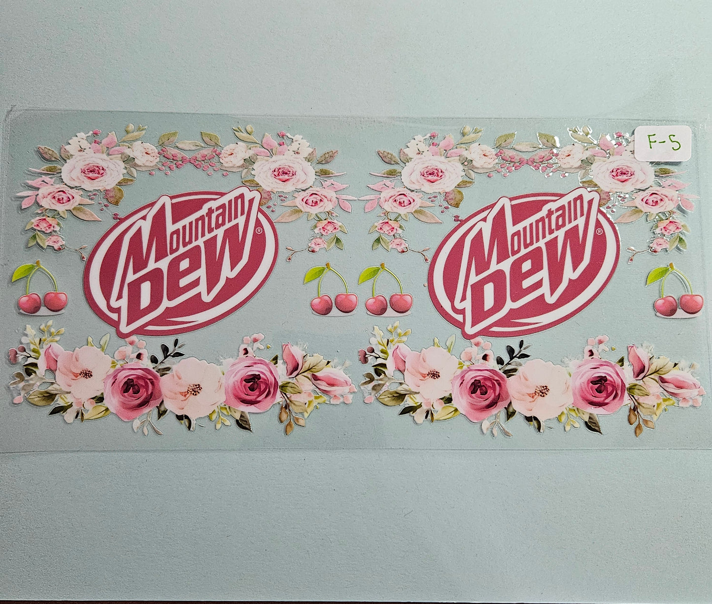F-5 Floral Mt Dew UVDTF Wrap