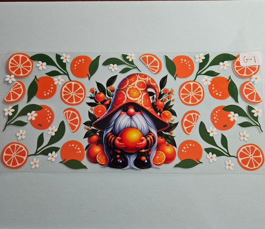 G-1 Orange Slice Gnome UVDTF Wrap