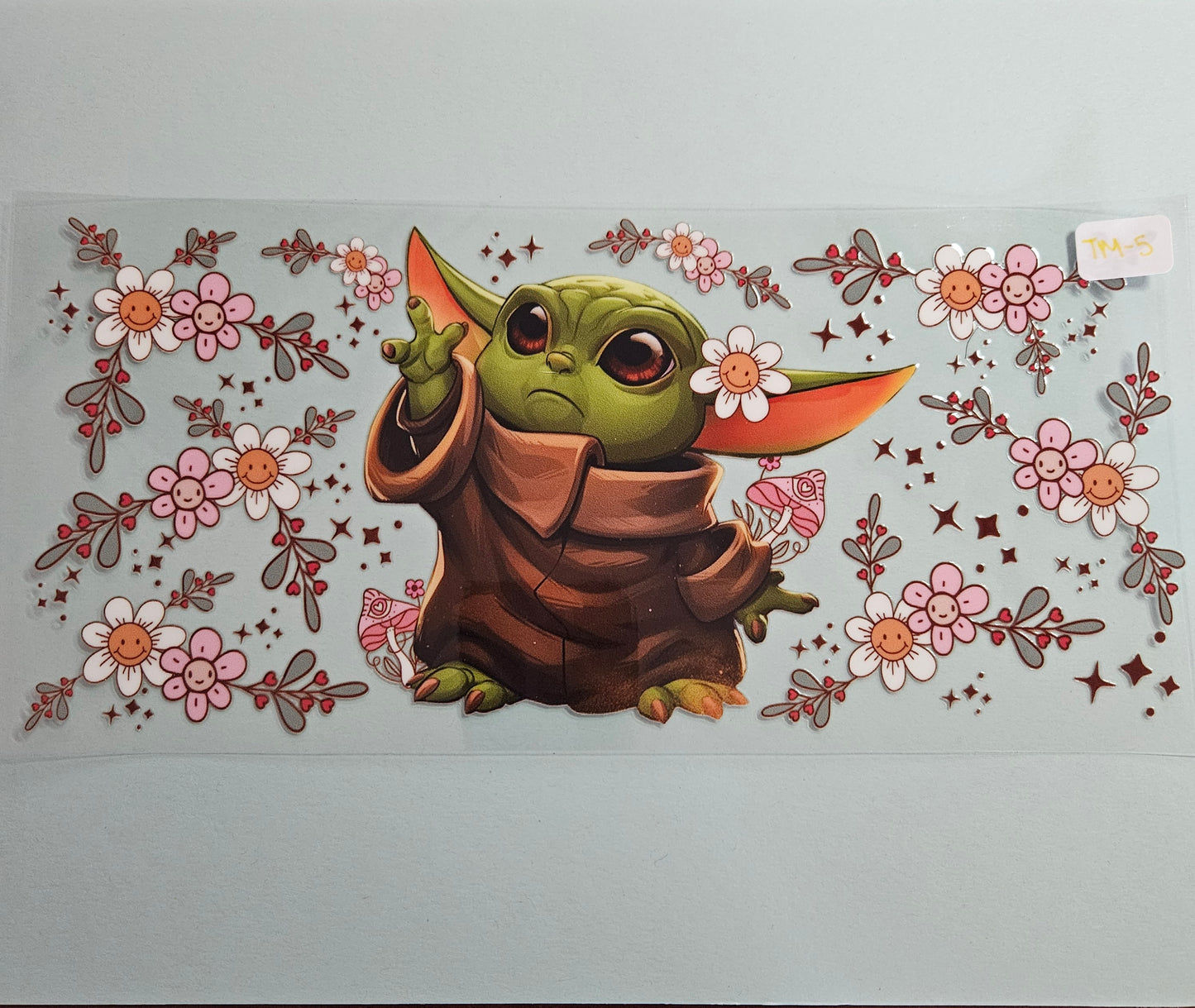 TM-5 Flower Green Alien UVDTF Wrap