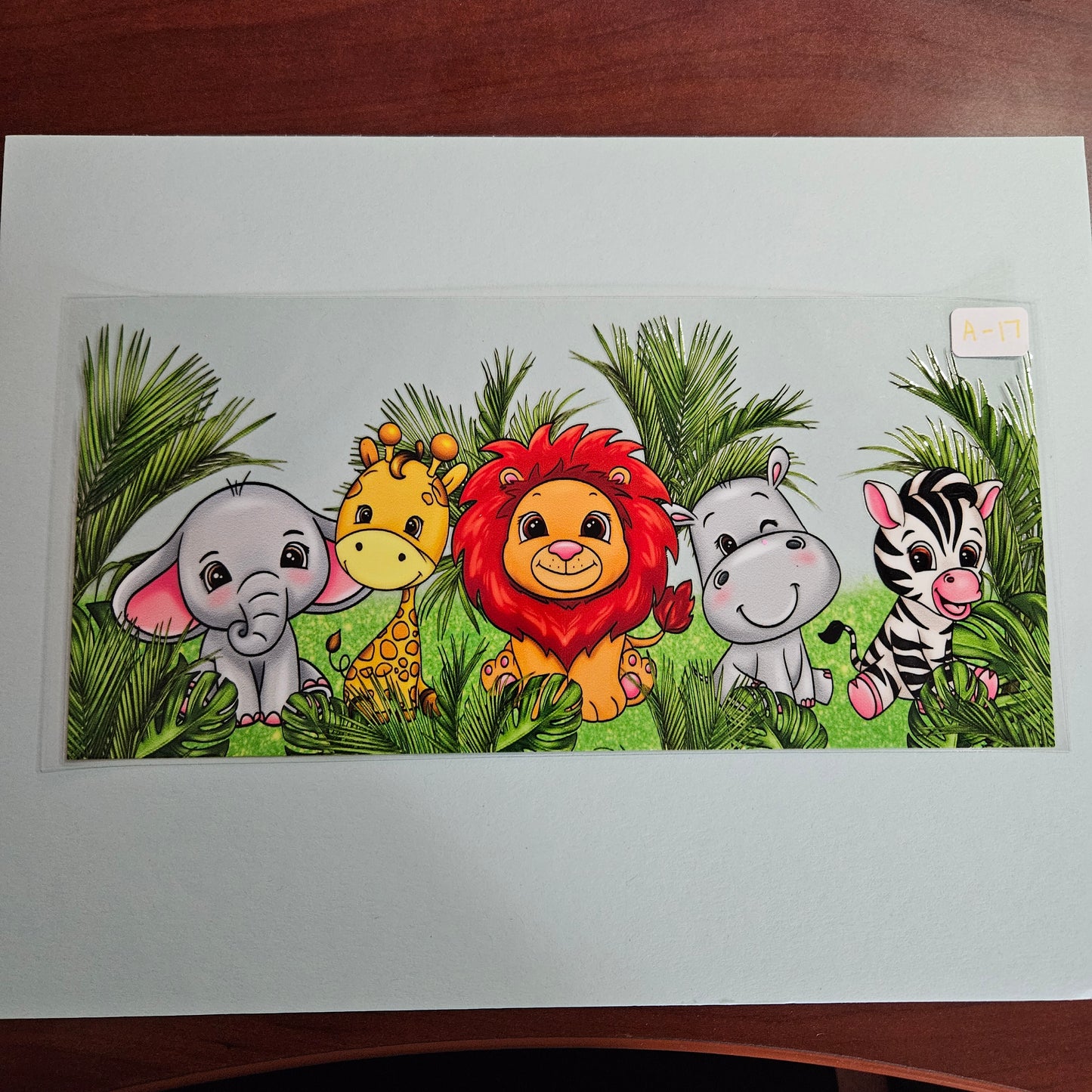 A-17 Safari Animals UVDTF Wrap