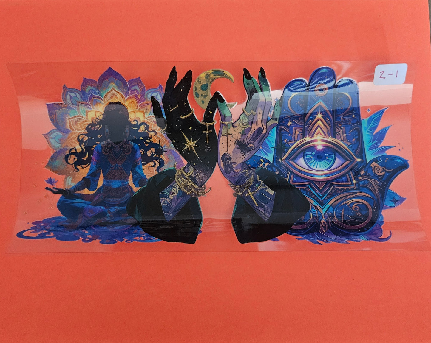 Z-1 Mystic Hamsa & Mandala UVDTF Wrap