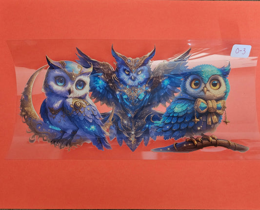 O-3 Moonlit Fantasy Owls UVDTF Wrap