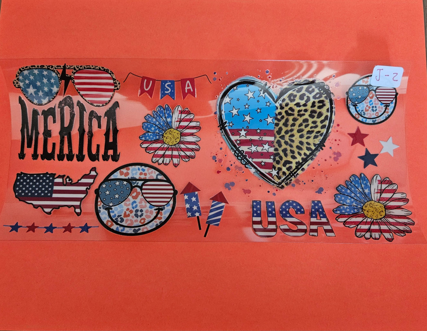J-2 USA Patriotic Chic UVDTF Wrap