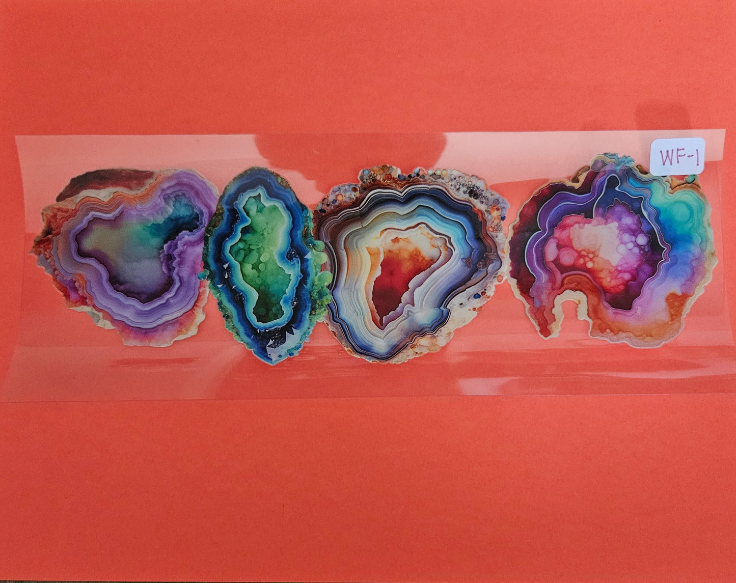 WF-1 Rainbow Agate Geode Slice UVDTF Wrap