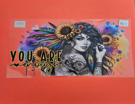 AS-1 You are enough UVDTF Wrap