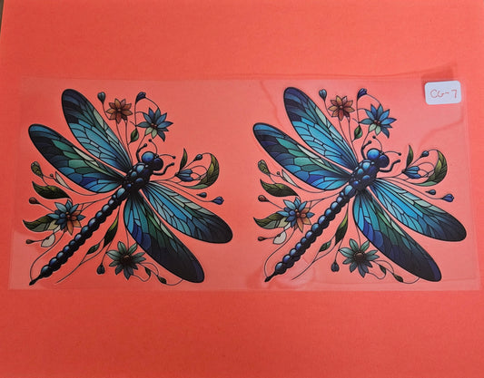CG-7 Blue Dragonfly UVDTF Wrap
