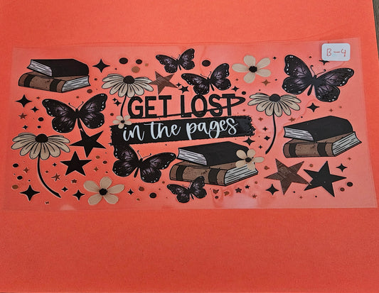 B-4 Get lost in the pages UVDTF Wrap