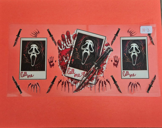 H-3 Ghostface UVDTF Wrap