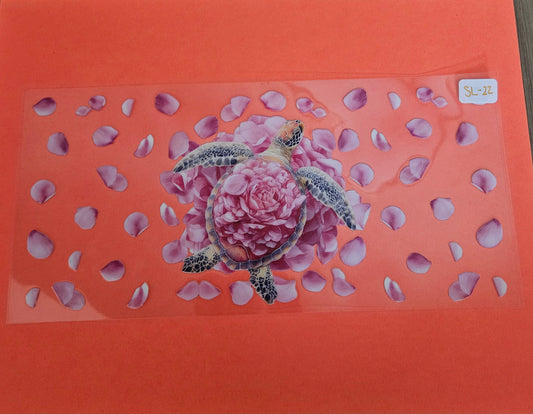 SL-22 Pink Turtle UVDTF Wrap