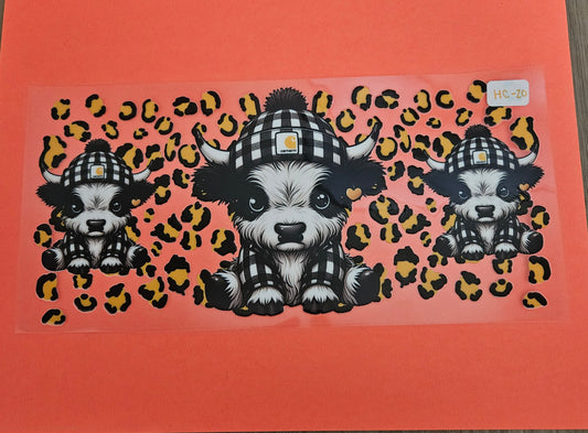 HC-20 HC Plaid and Leopard prints UVDTF Wraps