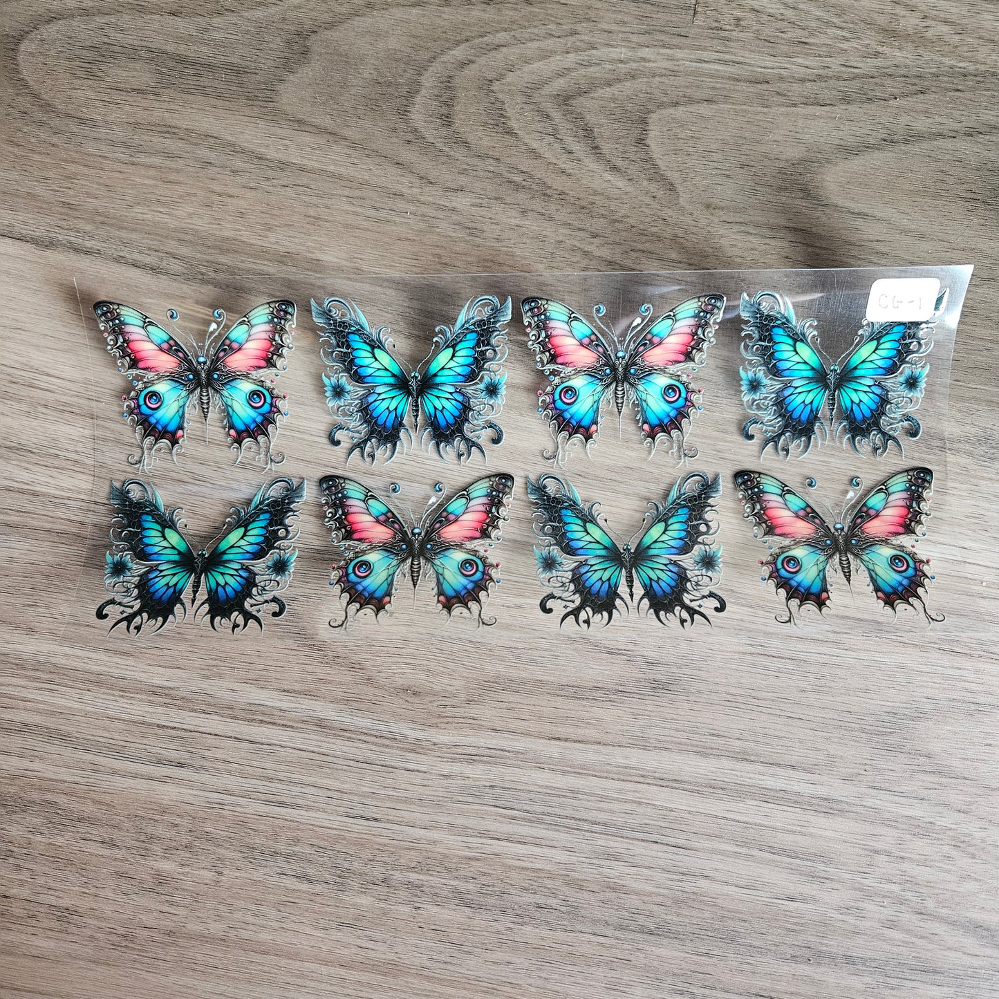 CG-1 Colorful Butterfly 1 UVDTF Wrap