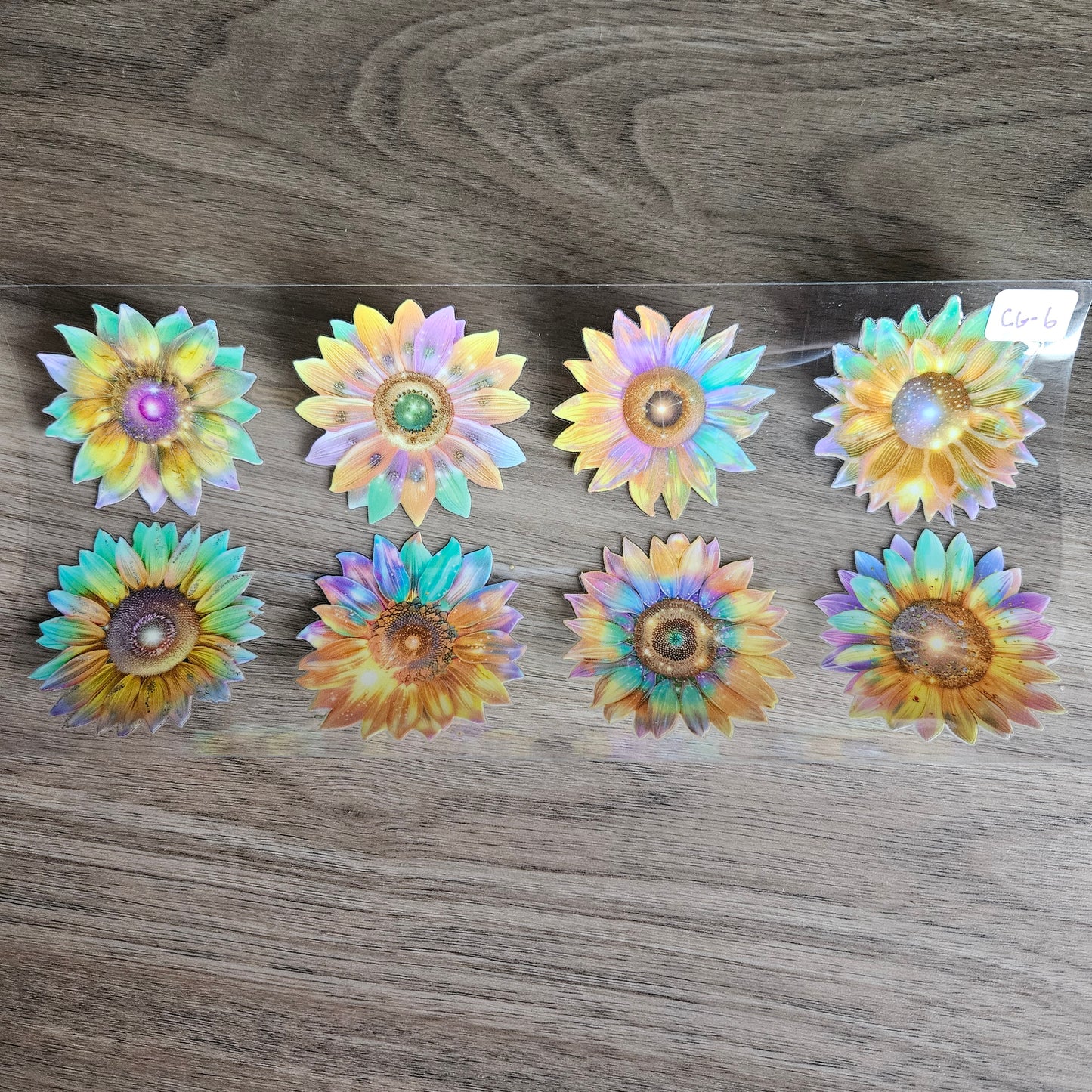 CG-4 Colorful Sunflowers UVDTF Wrap