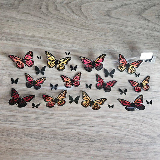 CG-3 Orange and Black Butterfly UVDTF Wrap