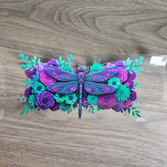 CG-10 Purple and Blue Dragonfly UVDTF Wrap