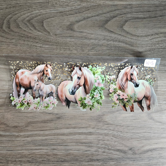 W-5 Flower Horse UVDTF Wrap