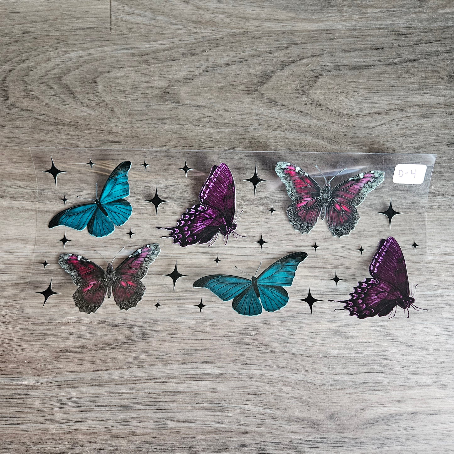 D-4 Moody Butterflies UVDTF Wraps