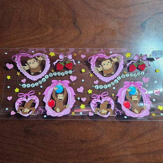 CG-1 Little Brown Monkey Adventure UVDTF Wrap