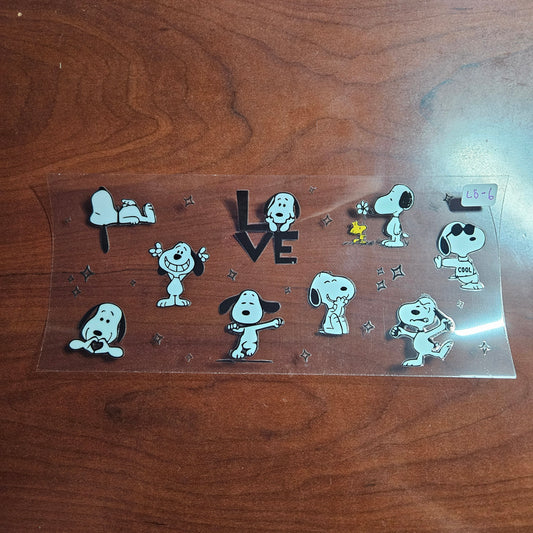 LS-6 Beagle & Yellow Bird Best Friends UVDTF Wrap
