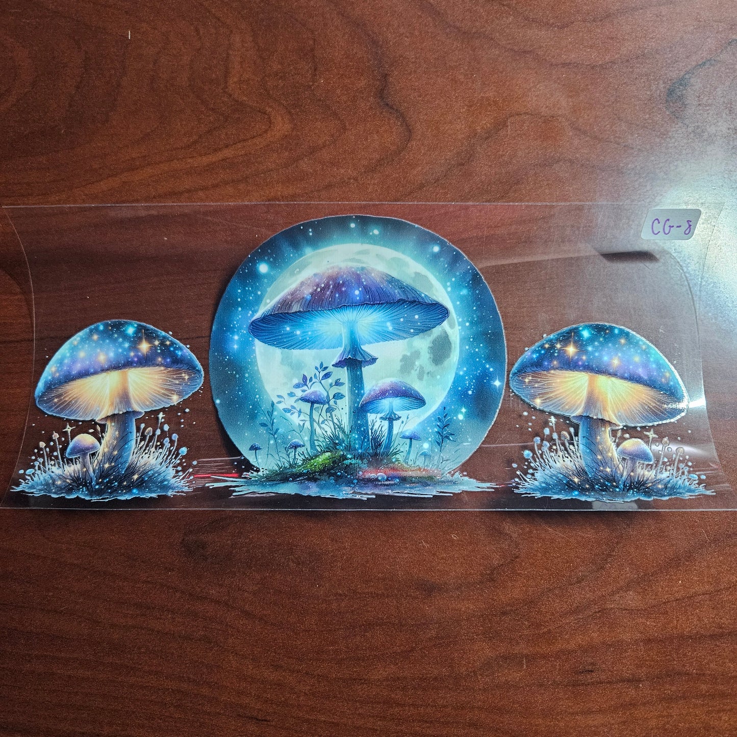 CG-8 Blue Mushroom UVDTF Wrap