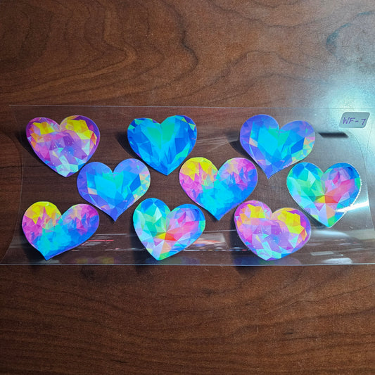 WF-7 Crystal Hearts UVDTF Wrap