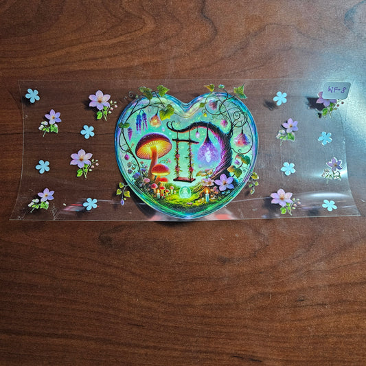WF-8 Enchanted Heart Mushroom Swing UVDTF Wrap