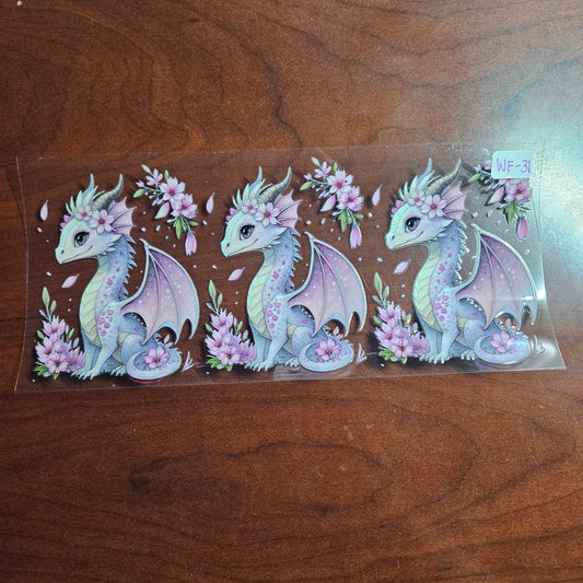 WF-31 Purple and Pink Dragon UVDTF Wrap