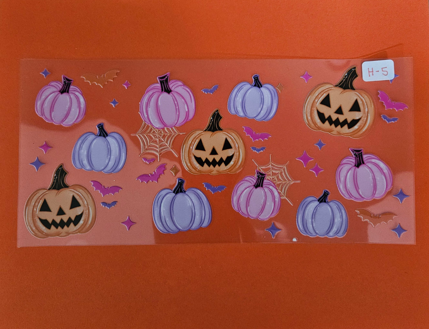 H-5 Pumpkin and Bats UVDTF Wraps