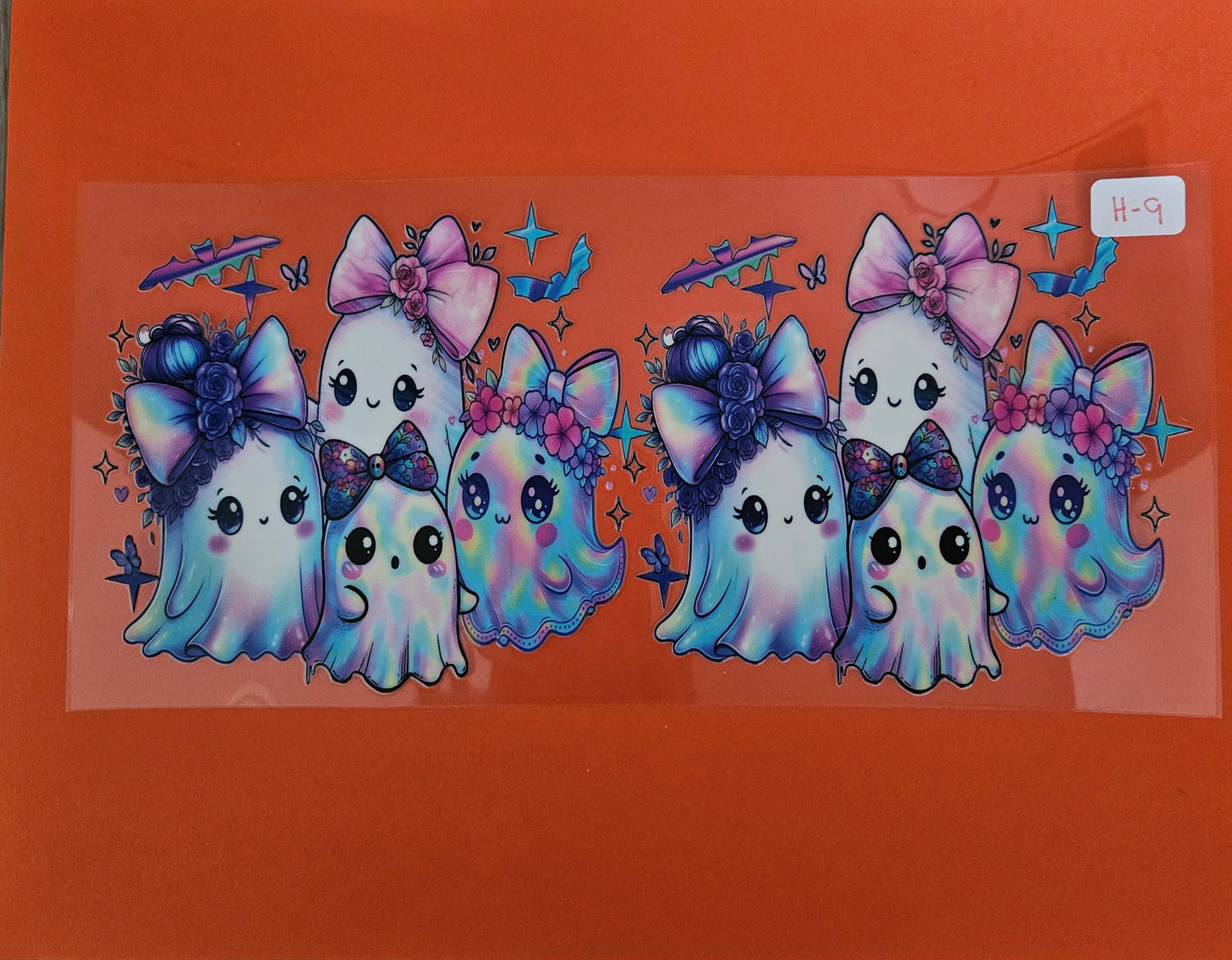 H-9 Cute Ghost UVDTF Wrap