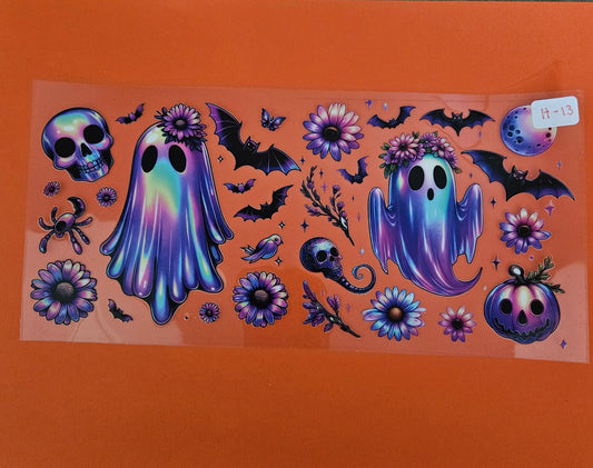 H-13 Skulls and Ghost UVDTF Wrap