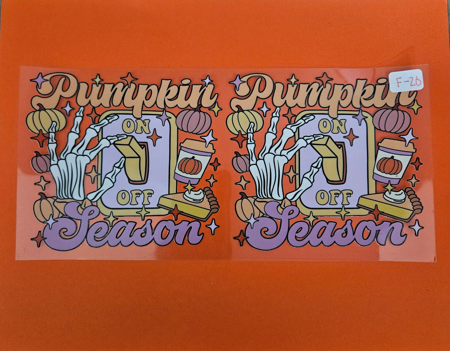 F-20 Pumpkin Season UVDTF Wrap