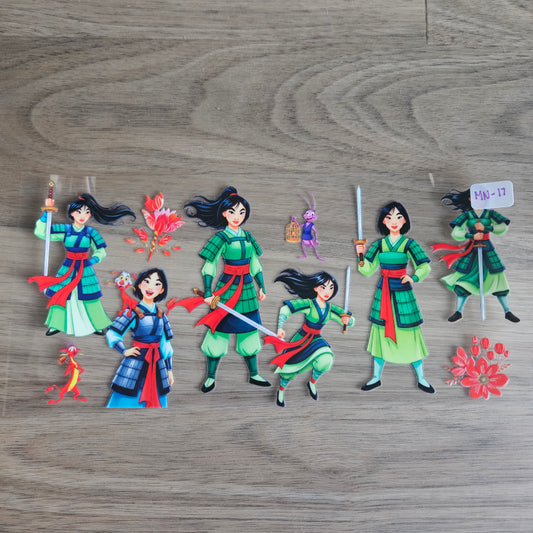 MN-17 Chinese Warrior Princess & Dragon UVDTF Wrap