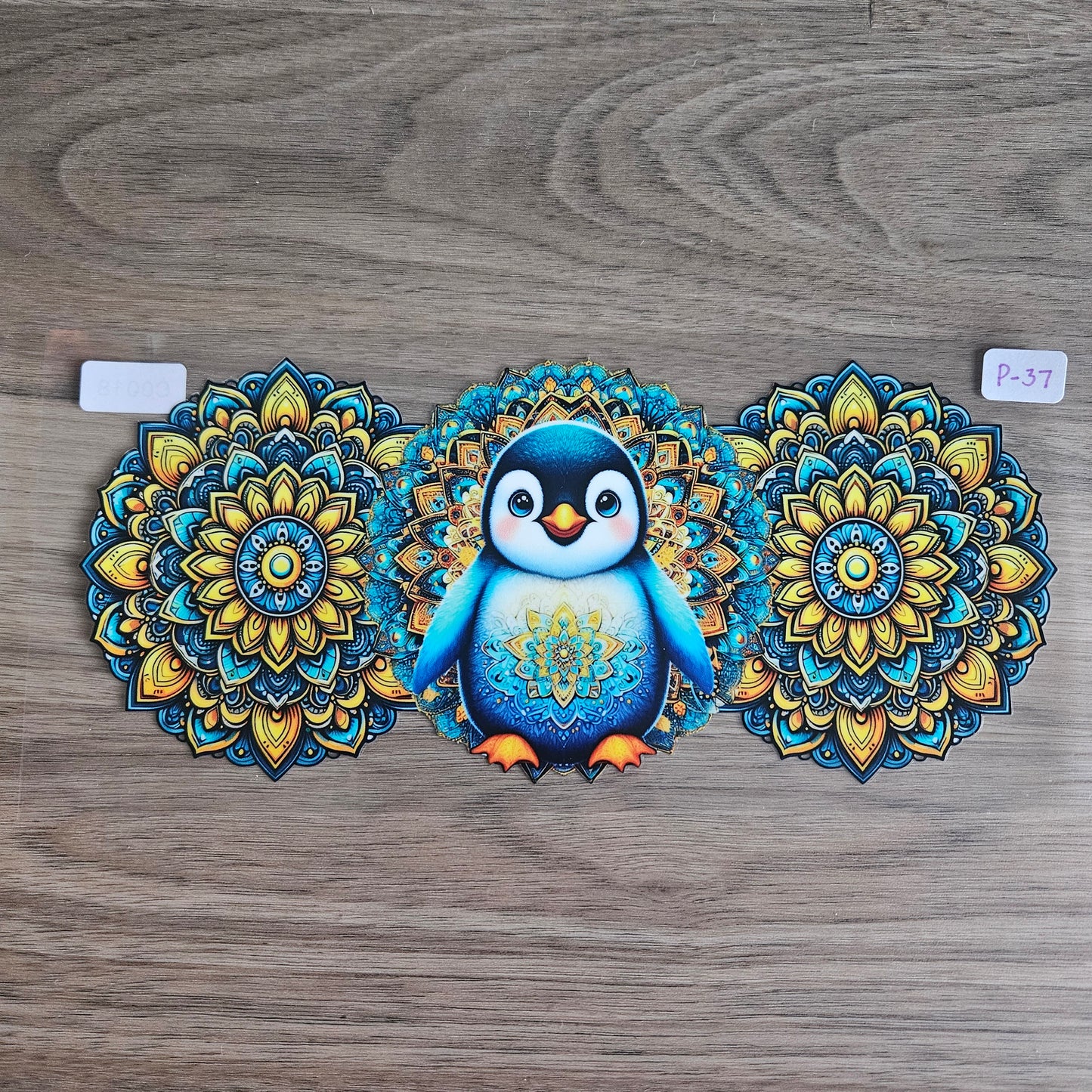 P-37 Mandala Penguin UVDTF Wrap