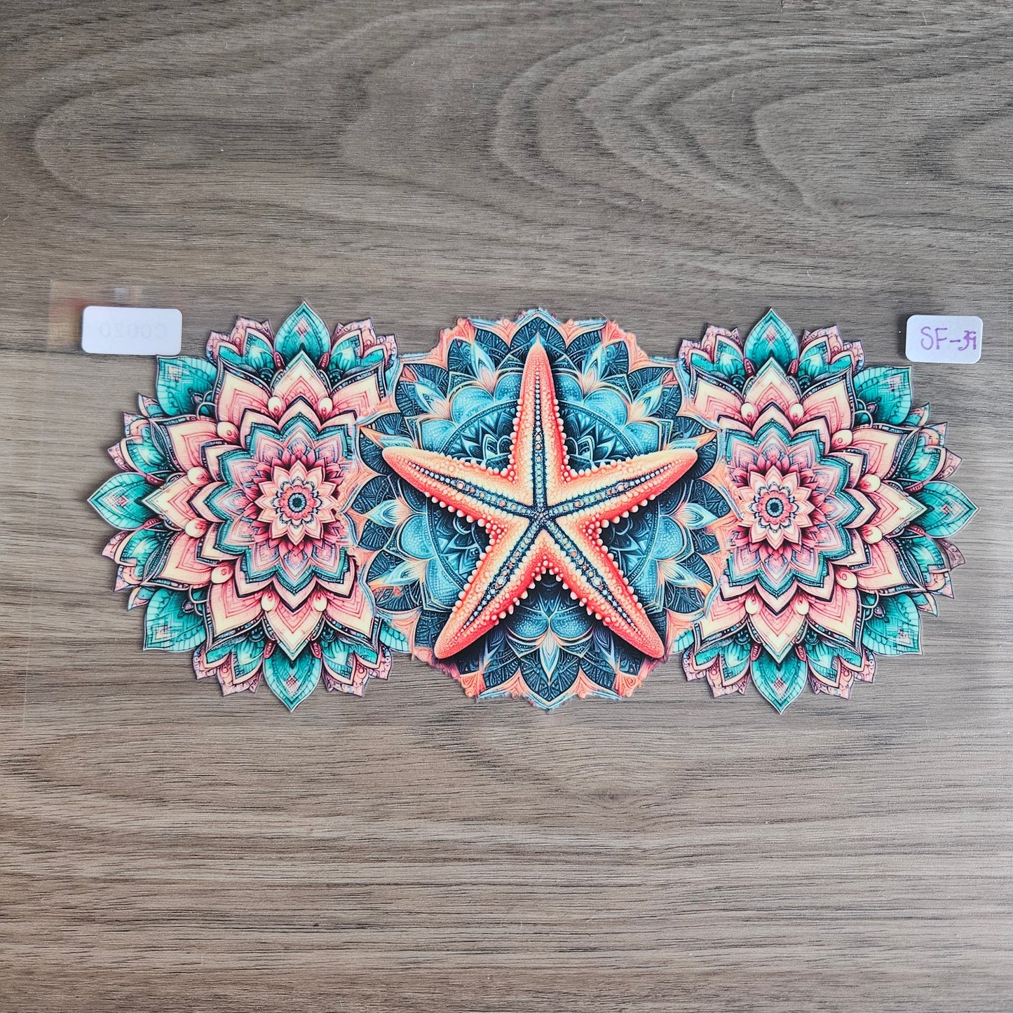 SF-39 Mandala Starfish UVDTF Wrap