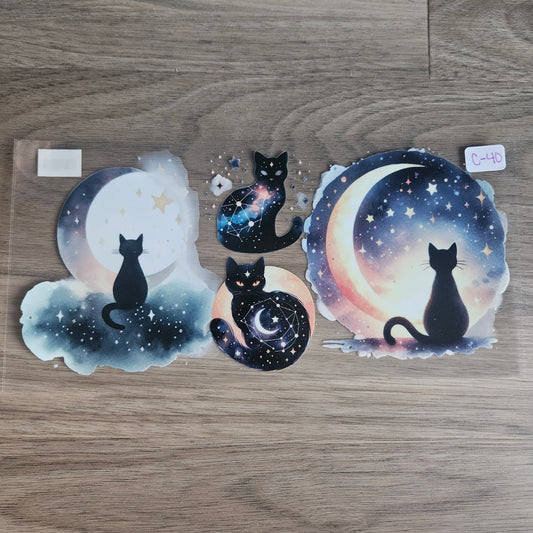 C-40 Moonlit Black Cat UVDTF Wrap