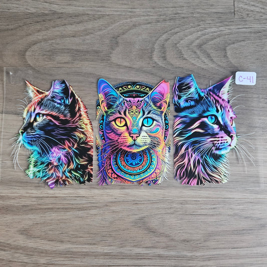 C-41 Neon Rainbow Cat UVDTF Wrap