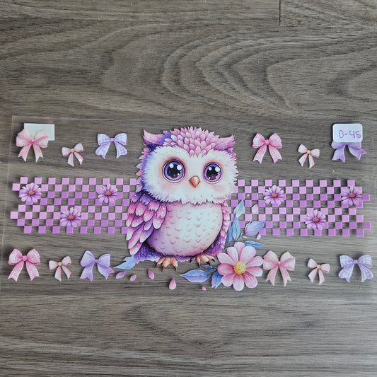 O-45 Coquette Owl UVDTF Wrap