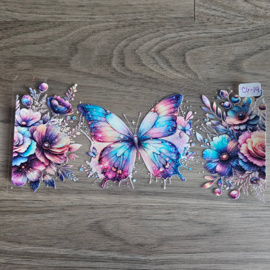 CG-14 Iridescent Butterfly & Dark Bloom UVDTF Wrap