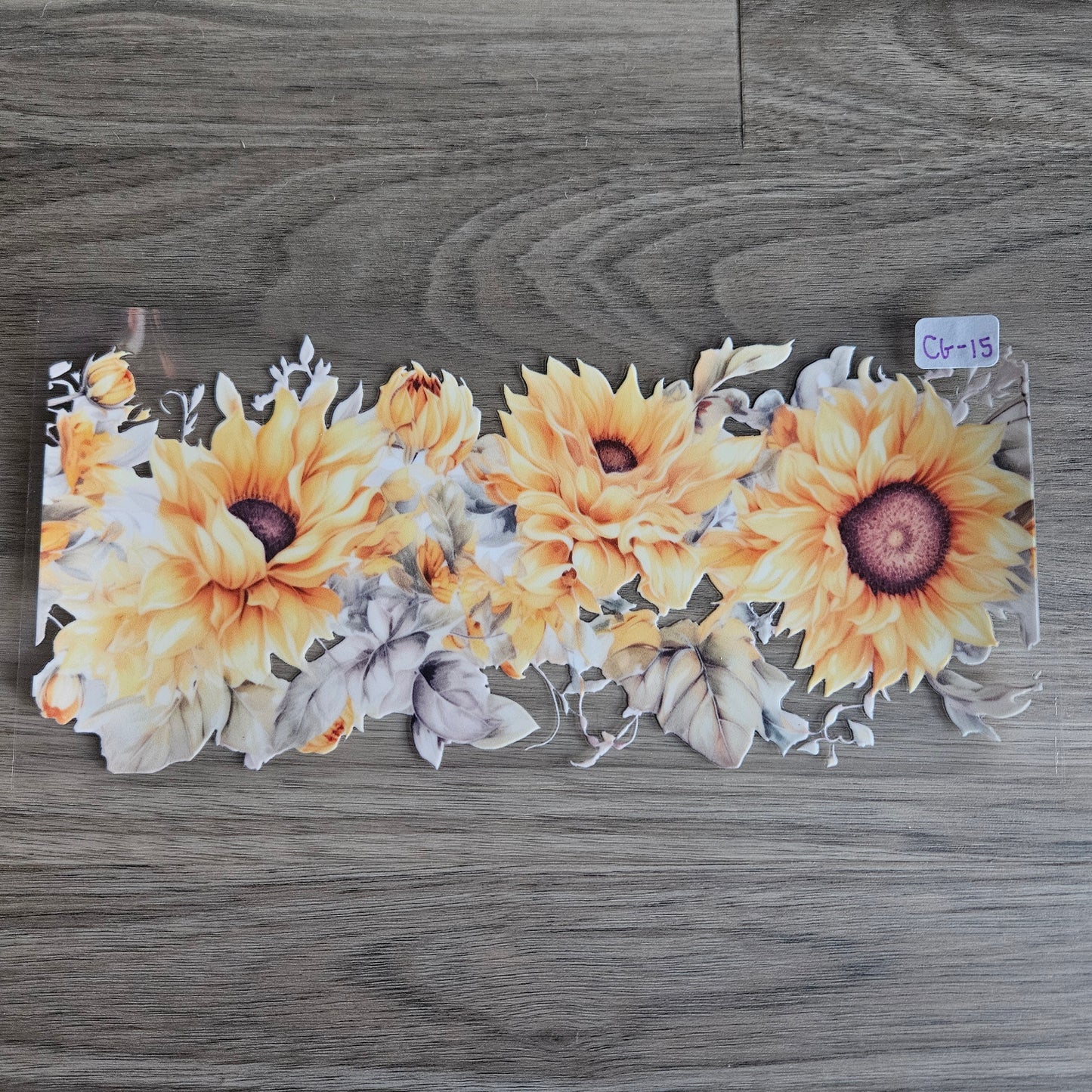 CG-15 Yellow Sunflower UVDTF Wrap