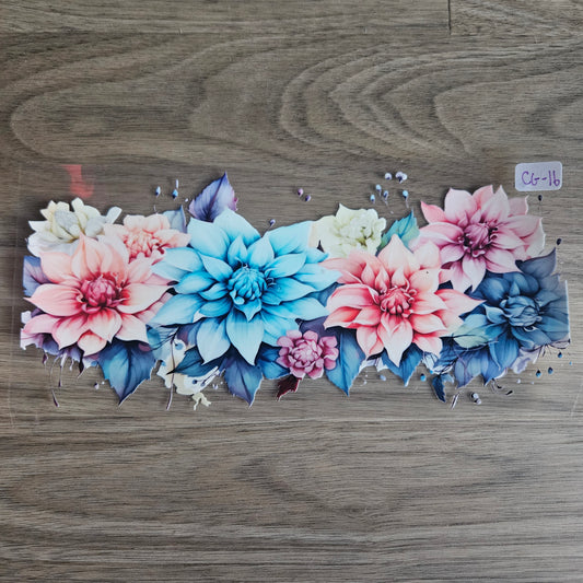 CG-16  Pastel Dahlia Bouquet UVDTF Wrap