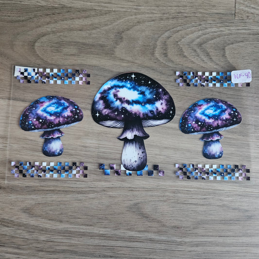 WF-40 Galaxy Mushroom UVDTF Wrap