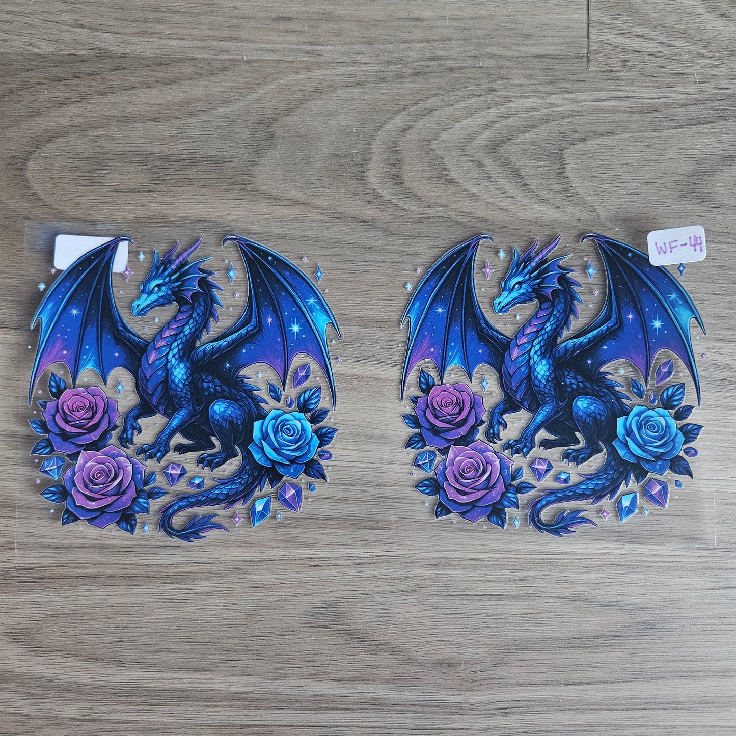 WF-44 Midnight Dragon & Roses UVDTF Wrap