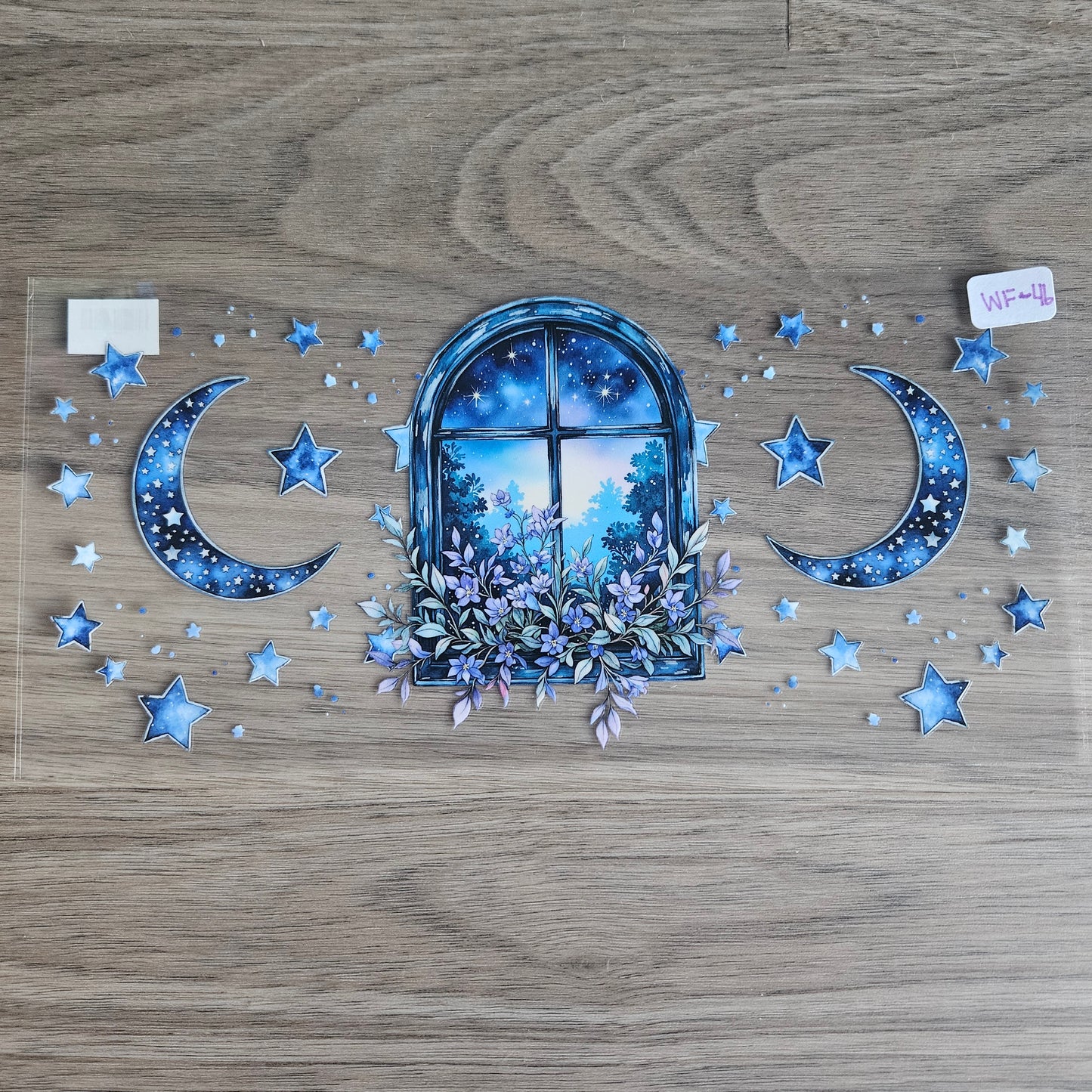 W-46 Dreamy Night Sky Window UVDTF Wrap